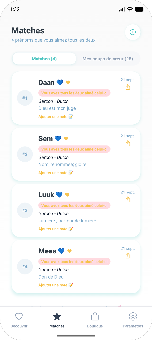 Your shortlist